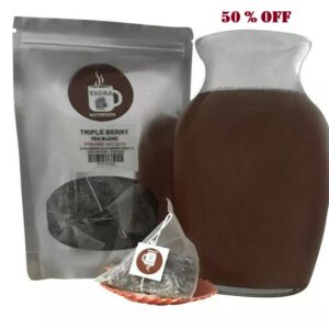 Triple Berry Pyramid Sachets Herbal Loose Leaf Tea ICED or HOT