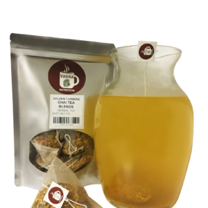 Golden Turmeric Chai Tea Pyramid Sachets Herbal Loose Leaf Tea ICED or HOT